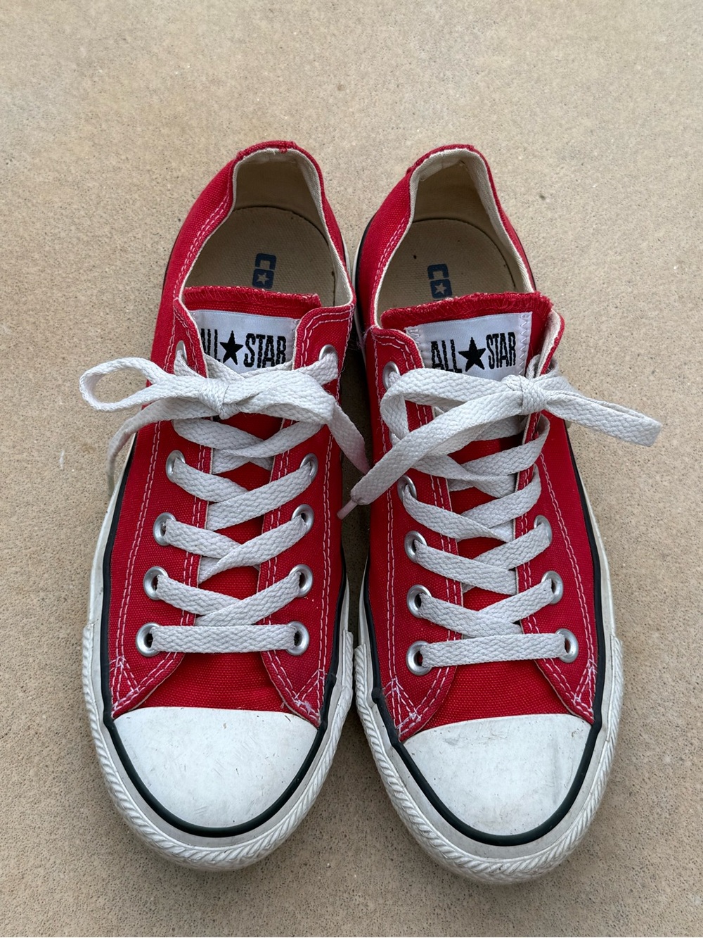 Converse Kids Low Top Sneakers in Red with White Accents